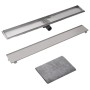 Linear shower drain stainless steel 930x140 mm by vidaXL, Drains - Ref: Foro24-142175, Price: 65,09 €, Discount: %