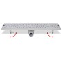 Stainless steel bubble linear shower drain 630x140 mm by vidaXL, Drains - Ref: Foro24-142190, Price: 44,29 €, Discount: %