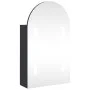 Mueble de baño con espejo arqueado y luz LED gris 42x13x70 cm by , bathroom vanities - Ref: Foro24-357974, Price: 117,87 €, D...
