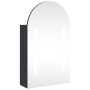 Mueble de baño con espejo arqueado y luz LED gris 42x13x70 cm by , bathroom vanities - Ref: Foro24-357974, Price: 125,44 €, D...