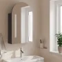 Mueble de baño con espejo arqueado y luz LED gris 42x13x70 cm by , bathroom vanities - Ref: Foro24-357974, Price: 117,87 €, D...