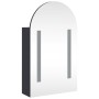 Mueble de baño con espejo arqueado y luz LED gris 42x13x70 cm by , bathroom vanities - Ref: Foro24-357974, Price: 125,44 €, D...