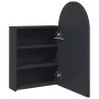 Mueble de baño con espejo arqueado y luz LED gris 42x13x70 cm by , bathroom vanities - Ref: Foro24-357974, Price: 117,87 €, D...