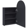Mueble de baño con espejo arqueado y luz LED gris 42x13x70 cm by , bathroom vanities - Ref: Foro24-357974, Price: 125,44 €, D...