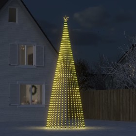 Árbol de Navidad cono de luz 1544 LEDs blanco cálido 500 cm