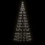 Árbol de Navidad en asta de bandera 200 LED blanco frío 180 cm by , Christmas lights - Ref: Foro24-358109, Price: 25,00 €, Di...