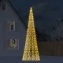 Árbol de Navidad en asta bandera 1534 LED blanco cálido 500 cm by , Christmas lights - Ref: Foro24-358116, Price: 101,92 €, D...