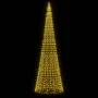 Árbol de Navidad en asta bandera 1534 LED blanco cálido 500 cm by , Christmas lights - Ref: Foro24-358116, Price: 101,92 €, D...