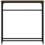 Mesa consola madera de ingeniería marrón roble 75x19,5x75 cm