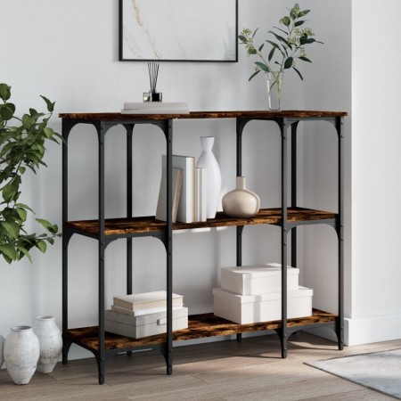 Mesa consola madera de ingeniería roble ahumado 102x35x90 cm by , Side tables - Ref: Foro24-834147, Price: 63,08 €, Discount: %