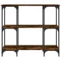 Mesa consola madera de ingeniería roble ahumado 102x35x90 cm by , Side tables - Ref: Foro24-834147, Price: 62,29 €, Discount: %