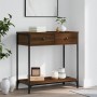 Mesa consola madera de ingeniería marrón roble 75x34,5x75 cm by , Side tables - Ref: Foro24-834179, Price: 58,88 €, Discount: %