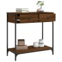 Mesa consola madera de ingeniería marrón roble 75x34,5x75 cm by , Side tables - Ref: Foro24-834179, Price: 58,88 €, Discount: %