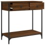 Mesa consola madera de ingeniería marrón roble 75x34,5x75 cm by , Side tables - Ref: Foro24-834179, Price: 58,88 €, Discount: %