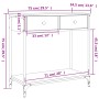 Mesa consola madera de ingeniería marrón roble 75x34,5x75 cm