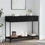 Mesa consola madera de ingeniería negra 100x34,5x75 cm by , Side tables - Ref: Foro24-834170, Price: 69,02 €, Discount: %