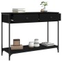 Mesa consola madera de ingeniería negra 100x34,5x75 cm by , Side tables - Ref: Foro24-834170, Price: 72,16 €, Discount: %