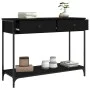 Schwarzer Konsolentisch aus Ingenieurholz, 100x34,5x75 cm. von , Seitentische - Ref: Foro24-834170, Preis: 69,13 €, Rabatt: %