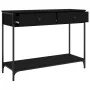 Mesa consola madera de ingeniería negra 100x34,5x75 cm by , Side tables - Ref: Foro24-834170, Price: 69,02 €, Discount: %