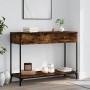 Konsole aus geräucherter Eichenholz-Sperrholzplatte, 100x34,5x75 cm. von , Seitentische - Ref: Foro24-834172, Preis: 64,67 €,...