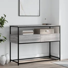 Mesa consola madera de ingeniería gris Sonoma 100x40x75 cm by , Side tables - Ref: Foro24-834153, Price: 72,61 €, Discount: %