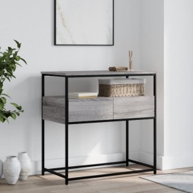Ingenieurholz-Konsolentisch in Sonoma-Grau 75x40x75 cm von , Seitentische - Ref: Foro24-834158, Preis: 58,59 €, Rabatt: %