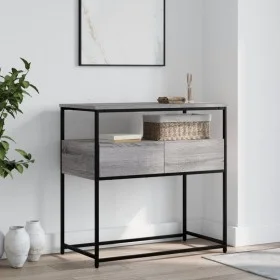 Ingenieurholz-Konsolentisch in Sonoma-Grau 75x40x75 cm von , Seitentische - Ref: Foro24-834158, Preis: 57,86 €, Rabatt: %