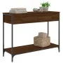 Mesa consola madera de ingeniería marrón roble 100x34,5x75 cm by , Side tables - Ref: Foro24-834164, Price: 76,86 €, Discount: %