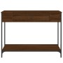 Mesa consola madera de ingeniería marrón roble 100x34,5x75 cm by , Side tables - Ref: Foro24-834164, Price: 78,07 €, Discount: %