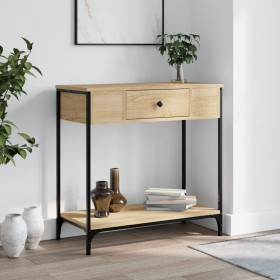 Konsole aus Sonoma-Eichen-Ingenieurholz 75x34,5x75 cm von , Seitentische - Ref: Foro24-834166, Preis: 56,72 €, Rabatt: %