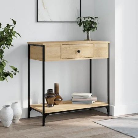 Mesa consola madera de ingeniería roble Sonoma 75x34,5x75 cm by , Side tables - Ref: Foro24-834166, Price: 55,95 €, Discount: %