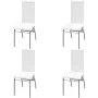 Weißes fünfteiliges Esszimmerset aus Kunstleder von vidaXL, Möbelsets für Küchen und Esszimmer - Ref: Foro24-242913, Preis: 2...