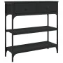 Mesa consola madera de ingeniería negra 72,5x25x75 cm by , Side tables - Ref: Foro24-834185, Price: 79,82 €, Discount: %