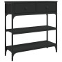 Mesa consola madera de ingeniería negra 72,5x25x75 cm by , Side tables - Ref: Foro24-834185, Price: 79,13 €, Discount: %
