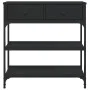Mesa consola madera de ingeniería negra 72,5x25x75 cm by , Side tables - Ref: Foro24-834185, Price: 79,82 €, Discount: %