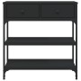 Schwarzer Konsolentisch aus Ingenieurholz 72,5x25x75 cm von , Seitentische - Ref: Foro24-834185, Preis: 79,13 €, Rabatt: %
