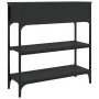 Mesa consola madera de ingeniería negra 72,5x25x75 cm by , Side tables - Ref: Foro24-834185, Price: 79,82 €, Discount: %