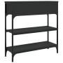 Mesa consola madera de ingeniería negra 72,5x25x75 cm by , Side tables - Ref: Foro24-834185, Price: 79,13 €, Discount: %