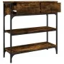 Mesa consola madera de ingeniería roble ahumado 72,5x25x75 cm de , Mesas auxiliares - Ref: Foro24-834187, Precio: 69,91 €, De...