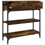 Mesa consola madera de ingeniería roble ahumado 72,5x25x75 cm by , Side tables - Ref: Foro24-834187, Price: 71,70 €, Discount: %