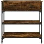 Mesa consola madera de ingeniería roble ahumado 72,5x25x75 cm de , Mesas auxiliares - Ref: Foro24-834187, Precio: 69,91 €, De...
