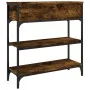 Mesa consola madera de ingeniería roble ahumado 72,5x25x75 cm de , Mesas auxiliares - Ref: Foro24-834187, Precio: 69,91 €, De...