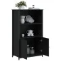 Aparador alto madera de ingeniería negro 62x32x103,5 cm de , Aparadores - Ref: Foro24-834215, Precio: 73,63 €, Descuento: %