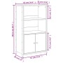 Hoher schwarzer Schrank aus Spanplatte 62x32x103,5 cm von , Sideboards - Ref: Foro24-834215, Preis: 74,72 €, Rabatt: %