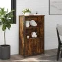 Aparador alto madera de ingeniería roble ahumado 62x32x103,5 cm by , Sideboards - Ref: Foro24-834217, Price: 61,95 €, Discoun...