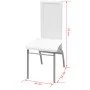 Weißes fünfteiliges Esszimmerset aus Kunstleder von vidaXL, Möbelsets für Küchen und Esszimmer - Ref: Foro24-242913, Preis: 2...