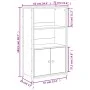 Hoher Schrank aus geräucherter Eichen-Ingenieurholz 62x32x103,5 cm. von , Sideboards - Ref: Foro24-834217, Preis: 61,20 €, Ra...