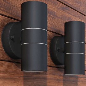 Outdoor lamp 2 pcs ascending/descending steel by vidaXL, Outdoor lighting - Ref: Foro24-42417, Price: 41,52 €, Discount: %