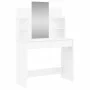 Frisiertisch mit glänzendem weißen Spiegel 96x39x142 cm von , Schlafzimmerkommoden - Ref: Foro24-837578, Preis: 128,77 €, Rab...