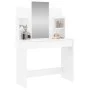 Frisiertisch mit glänzendem weißen Spiegel 96x39x142 cm von , Schlafzimmerkommoden - Ref: Foro24-837578, Preis: 128,77 €, Rab...